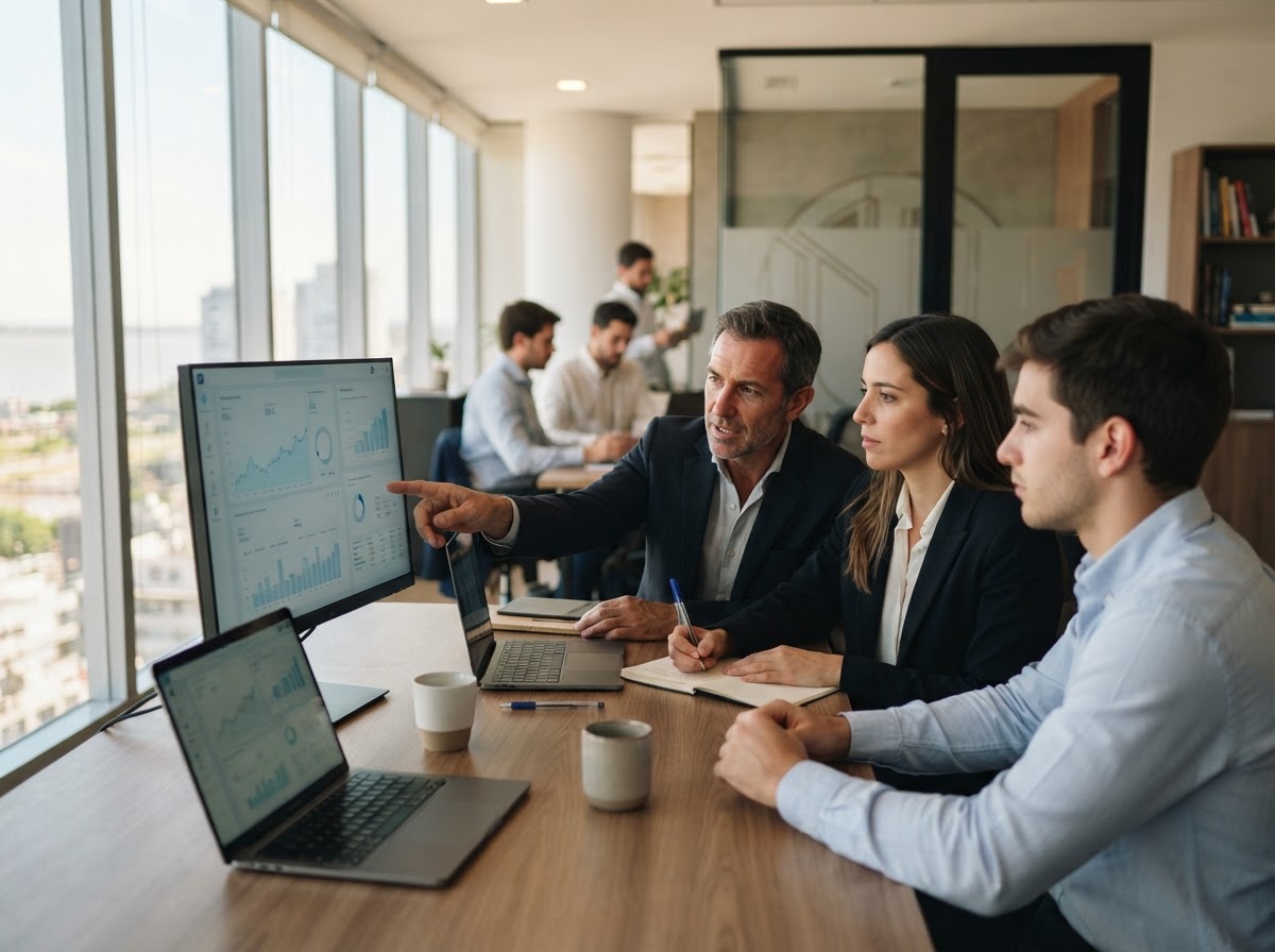 MonetyTrade equipo de análisis de datos trabajando sobre modelos predictivos de inversión